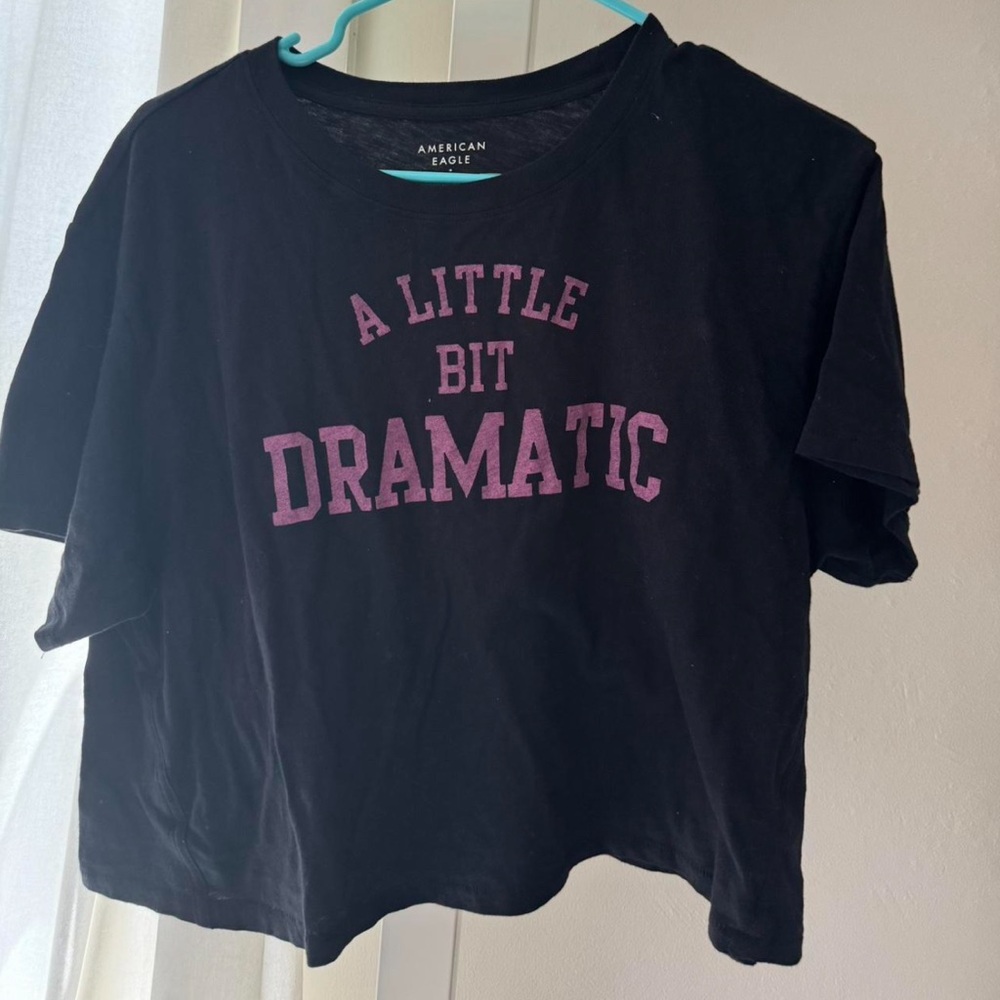 american eagle X mean girls black crop top - size large